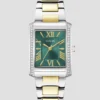 Multi-Tone Crystal Square Analog Watch