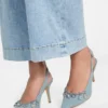 Naska Charm Denim Sling-Back Heels