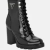 Neadyn Lace-Up Heeled Moto Booties