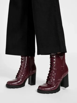 Neadyn Lace-Up Heeled Moto Booties