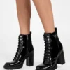 Neadyn Lace-Up Heeled Moto Booties
