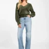 Niko Fuzzy V-Neck Sweater