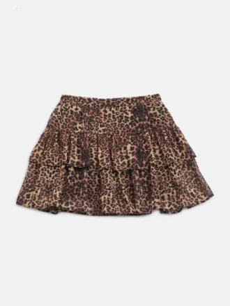 Noel Leopard Layered Skirt (7-14)