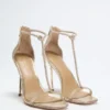 Olivia Embellished Leather Sandal