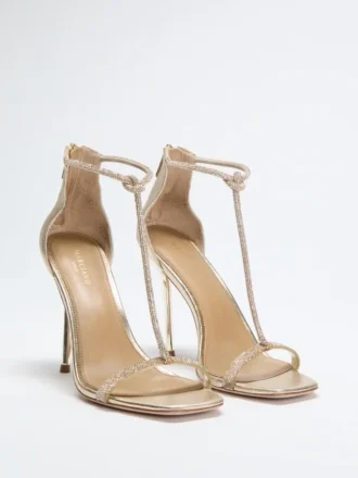 Olivia Embellished Leather Sandal
