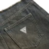 Open Front Denim Skirt