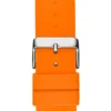 Orange Plastic and Silicone Multifunction Watch