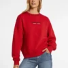Oversized Contrast Piping Logo Sweatshirt