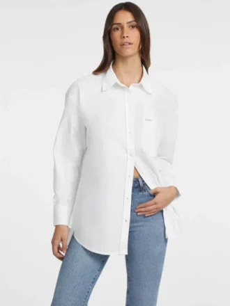 Oversized Long-Sleeve Pocket Shirt