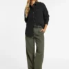 Oversized Long-Sleeve Pocket Shirt