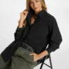 Oversized Long-Sleeve Pocket Shirt