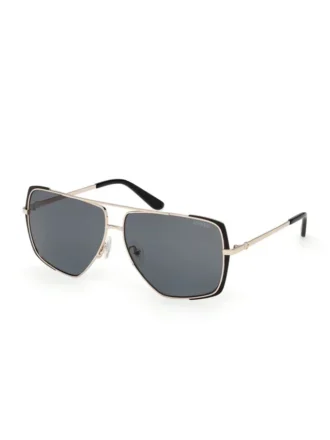 Oversized Metal Navigator Sunglasses