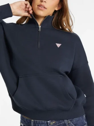 Oversized Mini Triangle Half-Zip Sweatshirt
