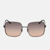 Oversized Square Metal Sunglasses