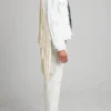 Painted Denim Fringe Jacket