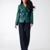 Pamela Faux-Leather Blazer