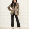 Pamela Printed Velvet Blazer