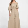 Pat Belted Maxi Skirt