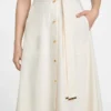 Pat Belted Maxi Skirt