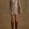 Patch Suede Dress