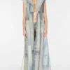 Patchwork Denim Vest
