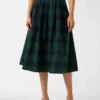 Pia Plaid Midi Skirt