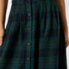 Pia Plaid Midi Skirt
