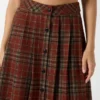 Pia Plaid Midi Skirt