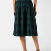 Pia Plaid Midi Skirt
