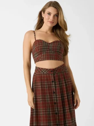 Pia Plaid Top