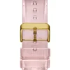 Pink and White Multifunction Silicon Watch