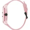 Pink Plastic and Silicone Multifunction Watch