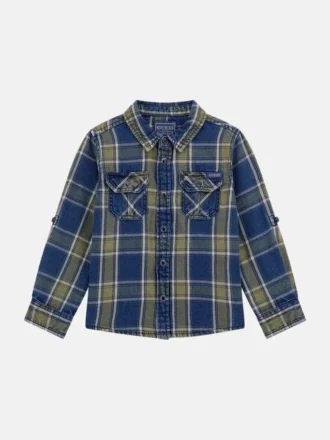 Plaid Twill Long-Sleeve Shirt (3M-7)