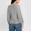 Poa Metallic Off-Shoulder Sweater