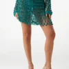 Pom Crochet Mini Skirt