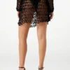 Pom Crochet Mini Skirt