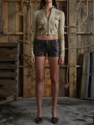 Printed Stitched Sweater