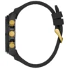 Rainbow Mosaic and Black Silicone Chronograph Watch