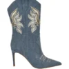 Rasima Blue Denim Booties