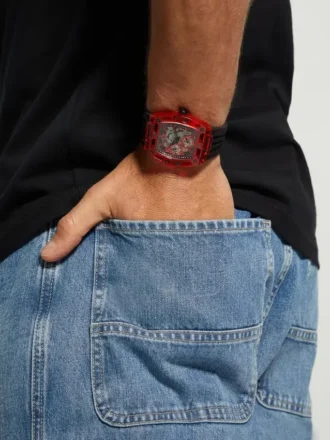 Red Chronograph Watch