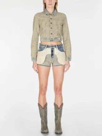 Reverse Denim Short