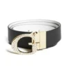 Reversible Rhinestone G-Buckle Belt