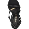Rhinestone Chain Logo Platform Heels