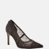 Rhinestone Mesh Pumps