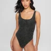Rhinestone One-Piece Swimsuit