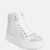 Rhinestone Quattro G High-Top Sneakers