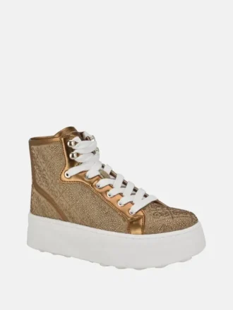 Rhinestone Quattro G High-Top Sneakers
