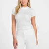 Rhinestone Quattro G Mock-Neck Tee