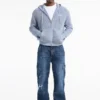 Ribbed Full-Zip Hoodie