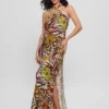 Ring Printed Maxi Dress